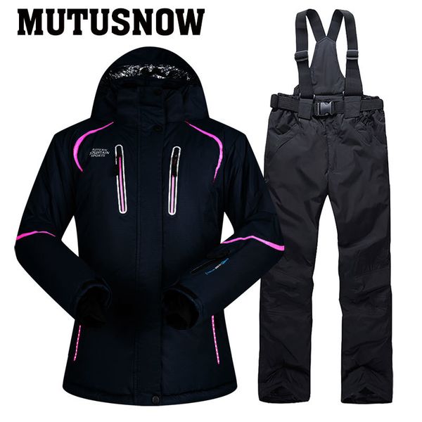 

winter ski suit women brands ski jacket and pant super warm windproof waterproof warm skiing and snowboard clothing