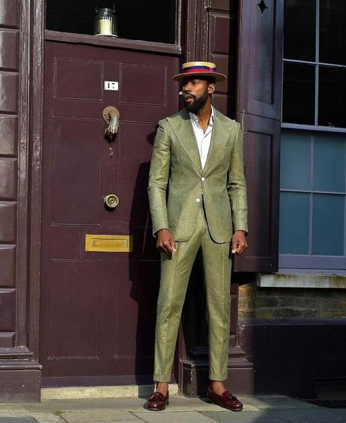 

последний green wedding tuxedos остроконечного отворот лучших мужские костюмы blazer slim fit 2 шт groom платья выпускного вечер партия кост, White;black