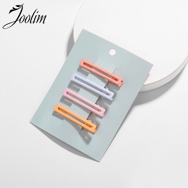 

joolim 4pcs/set 2019 spring & summer hair pin set fashion jewelry wholesale, Golden;white