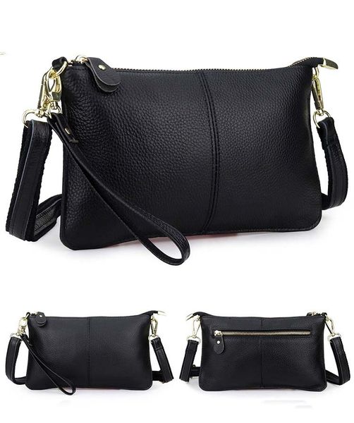 

shoulder bag handle genuine bag tote leather authentic clutch size purse coin small leather ufego, Red;black