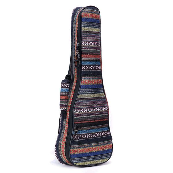 

padded cotton folk portable bass guitar bag ukulele case box cover guitar backpack with double strap