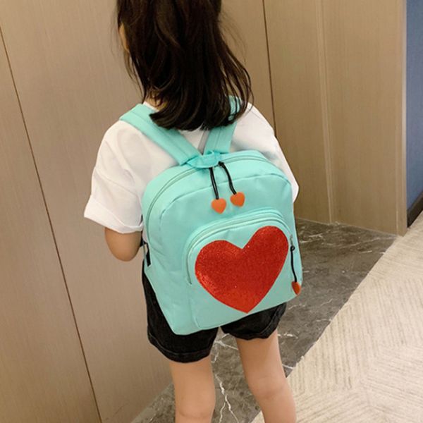 

fashion diy transparent love heart shape backpack candy color pu leather ita bag kawaii schoolbags for teenage girls
