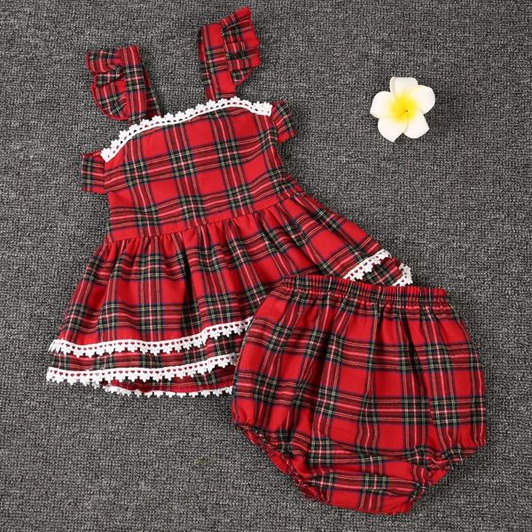 

весна лето британский стиль девушка платье набор взрыв модели плед одежда набор девушка red harness + pp брюки костюм, White