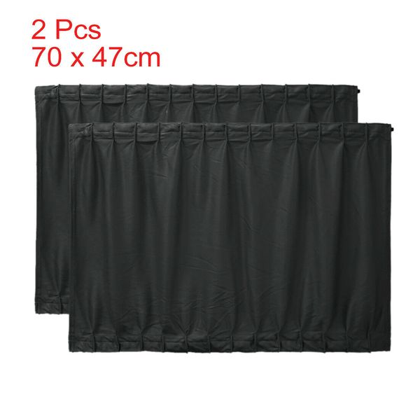 

70*47cm side window adjustable car window curtain 70 x 47cm 2 pcs interior visor sunshade black universal