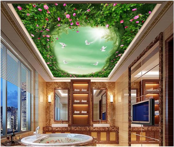 

3d ceiling murals self adhesive wallpaper custom mural tree branch blue sky living room bedroom ceiling ceiling mural 3d p wallpaper