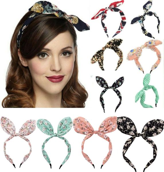 

Wired Hair Headband Bandana Wrap Retro Vintage Rockabilly Wire Twisted Scarf