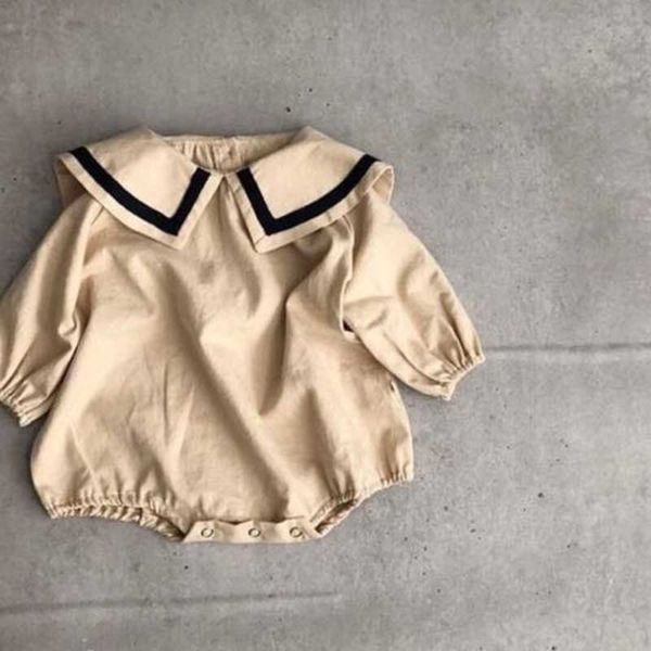 

new brand boys girls rompers 2019 autumn toddler infant kids girls boys rompers denim cotton clothings kids korean clothes, Blue