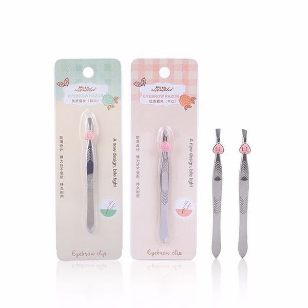 

stainless steel bevel flat eyebrow clip stainless steel eyebrow tweezers cosmetic make up tools eyebrow tool rra1756