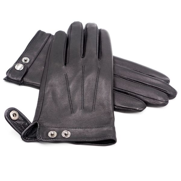 

harssidanzar 2017 latest design genuine leather gloves for mens, Blue;gray