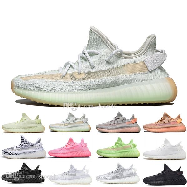 

with box new boys kanye west clay v2 static reflective gid glow in the dark mens running shoes hyperspace women men sports designer sneakers