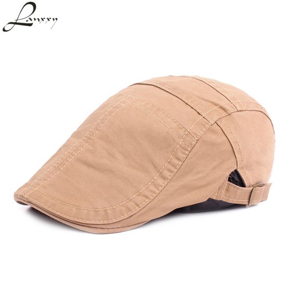 

lanxxy new cotton men beret hats adjustable caps casual boina flat hat unisex, Blue;gray