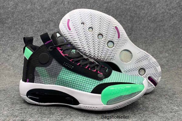 

arrivel fashion mens kids basketball shoes jumpman 34 xxxiv blue void 34s eclipse sports sneakers trainers athletic, Black