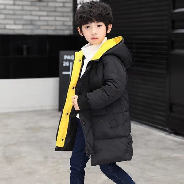 

age for 4-13 yrs fashion children boys coats autumn winter thickened hooded cotton-padded down coat kids warm outerwear parkas, Blue;gray