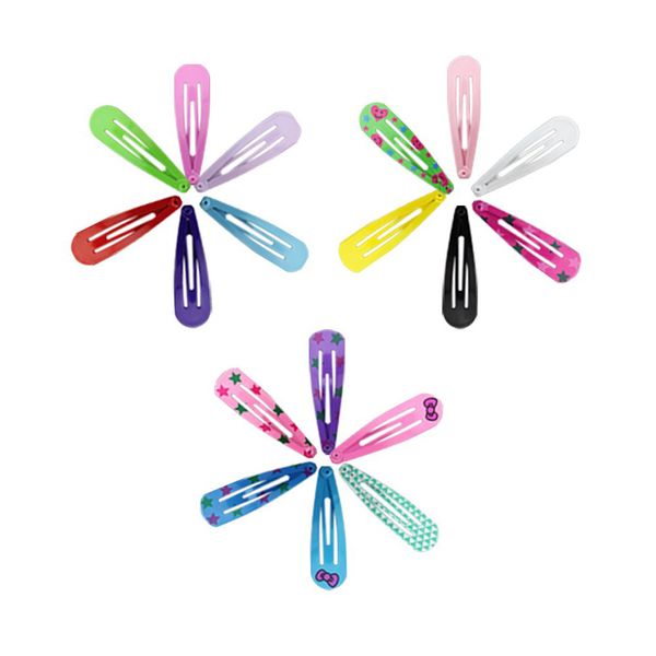 

100pcs hair clip children hair clip bb water drop 5cm printing fashion/x