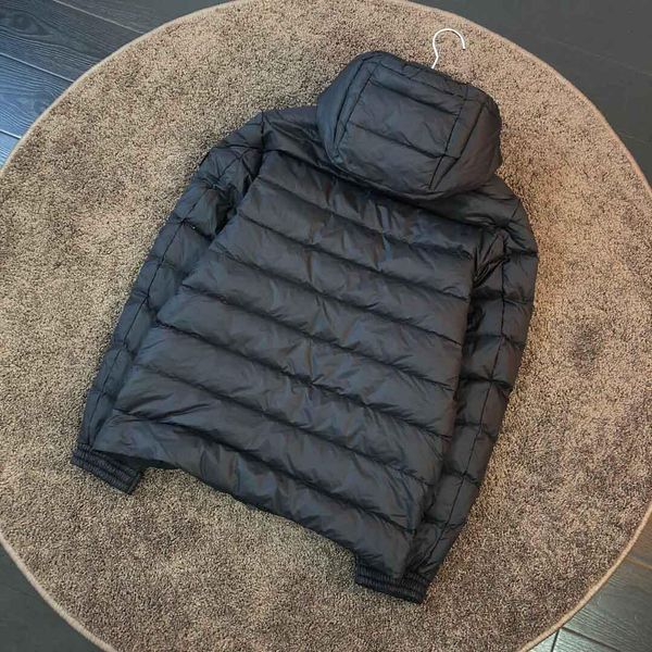 

человек зимнее пальто лыжный костюм повседневная тонкая куртка настоящая утка внутри с капюшоном hommes manteau со всеми этикетками и биркам, Black