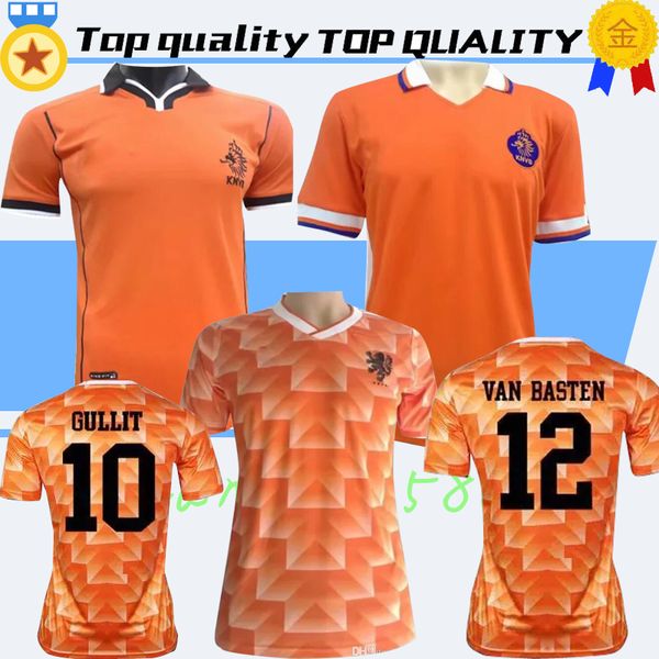 

1988 retro ver ion orange cla ic vintage netherland home occer jer ey three mu keteer gulitefan ba ten nederland football
