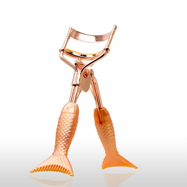 Schönheitswerkzeuge Wimpernzange Make-up Mini Curl orange Meerjungfrau Griff Wimpernzange 10 Stück kostenloser Versand per E-Paket