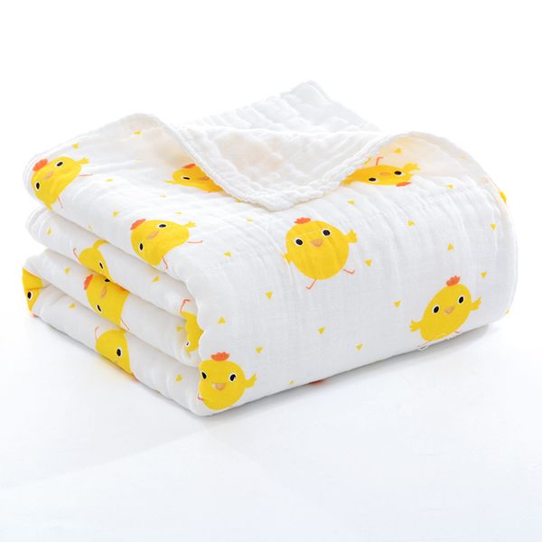 

factory direct six-story cotton gauze bath towel wrinkling fold 110 x 110cm seersucker infants and young childrens blanket