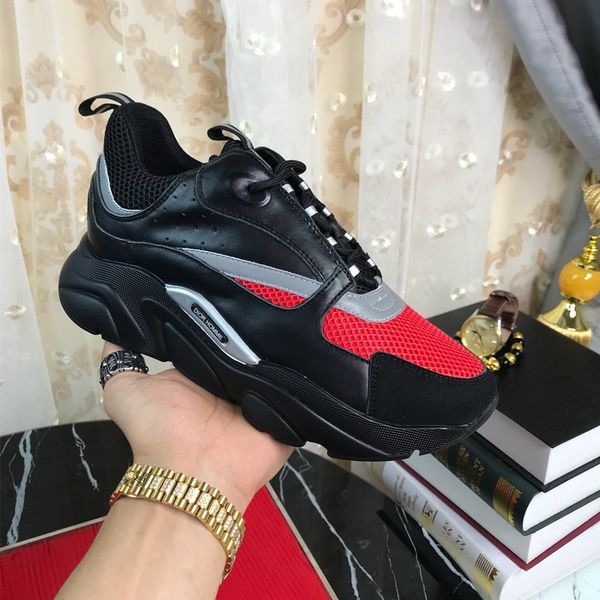 

luxury designer dior cd men's and women's leather casual shoes luxury comfortable outdoor basketball shoes running sho, Black