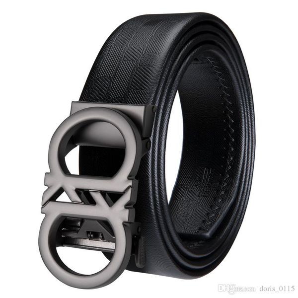 

мужская мода привет-tie автоматическая пряжка для man кожаные ремни ratchet коровьей кожаный ремешок дизайнерские качества металла ремни dk, Black;brown