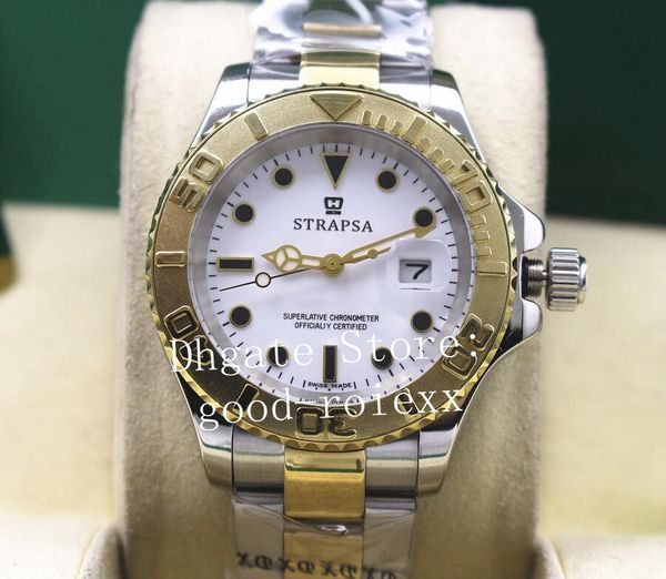 

luxury men's black dial automatic 2813 sapphire watches men yacht 16623 chronometer watch 268621 sport gold steel dive 126621 wristwatc, Slivery;brown