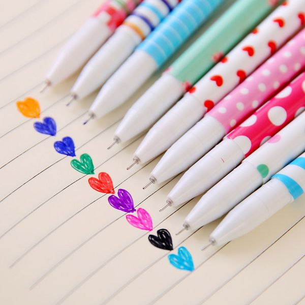 

10pcs cute gen pen 0.38mm colorful ink pens mini kawaii cartoon animal plastic canetas pencil signing office school stationery