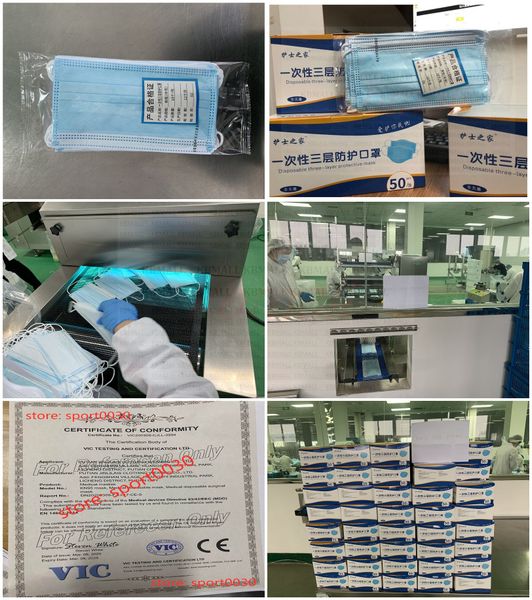 

50 pieces dhl in 3layers dustproof facial protective cover masks anti-dust disposable salon earloop mouth mask party mask wholesal