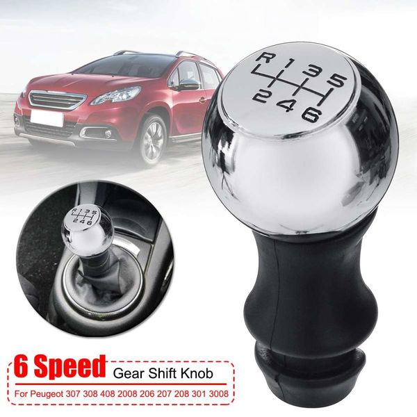

5 6 speed car manual gear shift knob lever shifter for 106 206 207 306 307 407 408 508 807 aluminum alloy
