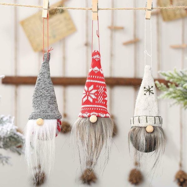 

2020 нового рождество безликого gnome сант xmas tree висячих украшения кукла украшение рождественские безликий кукла кукла кулон