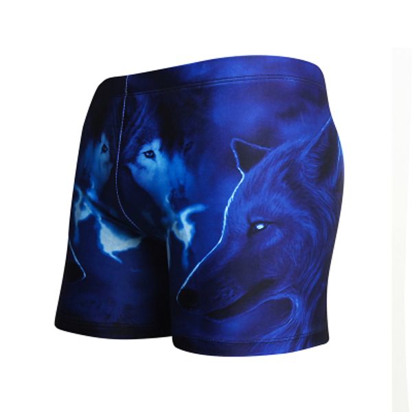 

wolf print men swimwear swimming trunks push up bathing suit man diving swimsuit briefs big size beach sport shorts