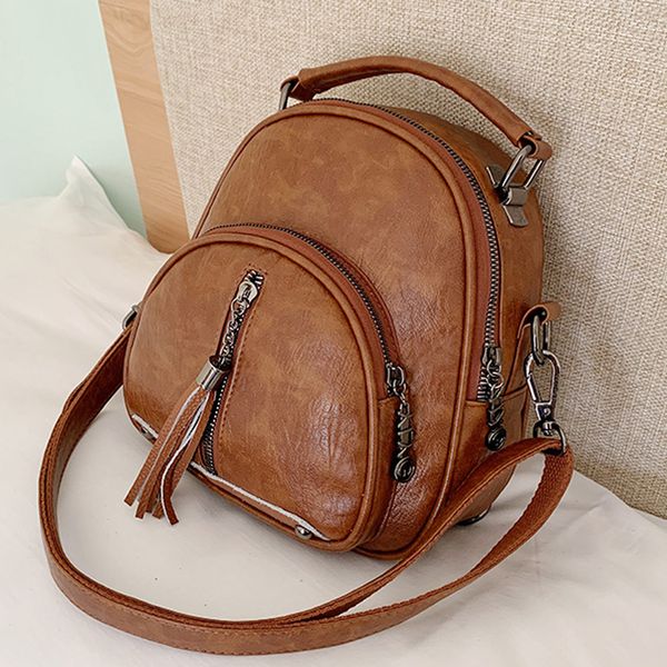 

fashion women pu leather backpack ladies bag retro small backpacks female travel school bags backpack for teenage girls mochila