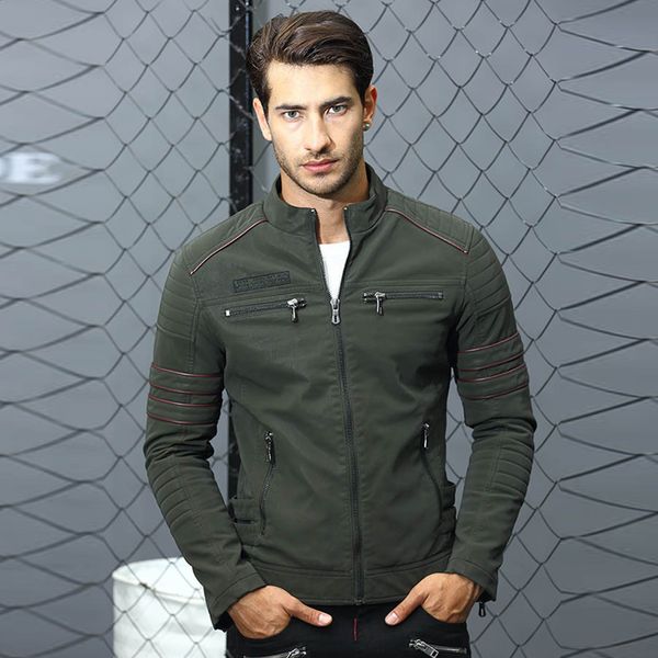 

outwear fleece leather men vintage motorcycle fashion retro warm thicken biker leather outerwear jackets casual coat a66, Black;brown