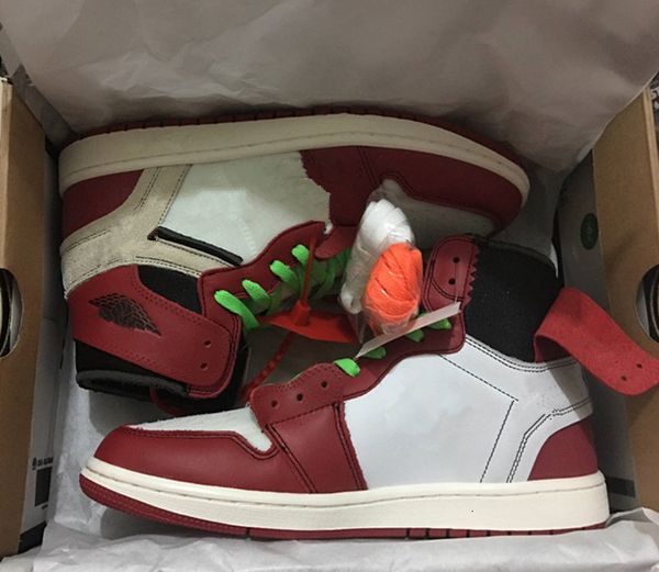 

new with box 1 red black white men basketball shoes sports sneakers trainers wholesale running trainers outdoor 1s size 7-12