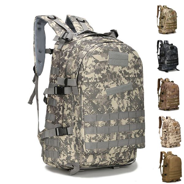 

45l large capacity molle tactical backpack army assault bags outdoor hiking trekking hunting camping bag camo