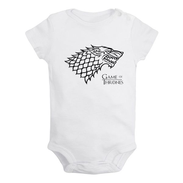

game of thrones house stark direwolf winter is coming newborn baby boys girls outfits jumpsuit printing infant bodysuit clothes