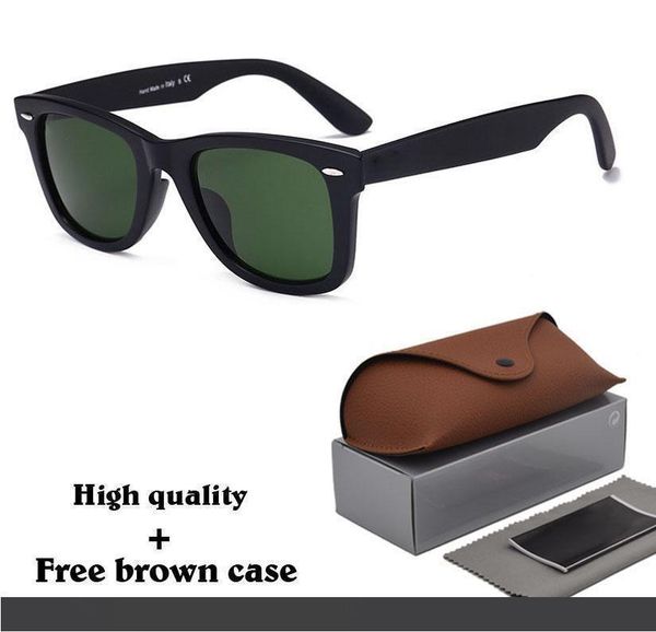 

8 colour high quanlity metal hinge sunglasses men women brand designer sun glasses plank frame glass lens uv400 goggle with cases and box, White;black