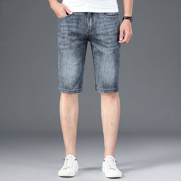 

moruancle men's casual jeans shorts classic denim shorts for man outdoor wear 2020 summer plus size 30-44, Blue