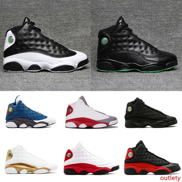 

13 chicago dmp bred basketball shoes men 13s black cat he got game playoffs hyper pink sneakers szie 7-13