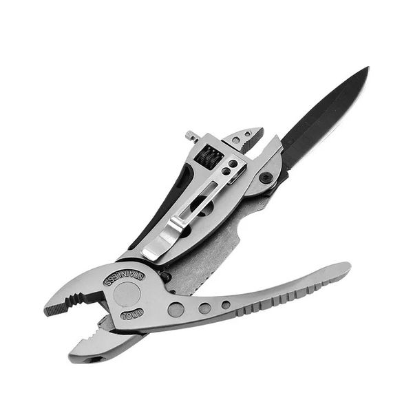 

3 in 1 multi-function tool pliers stainless steel outdoor camping survival hand tools sport portable folding combination knife tongs
