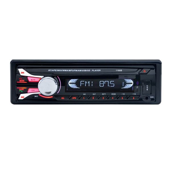 

1188b bluetooth car stereo audio 1din player with phone holder in-dash fm radio mp3 player aux/usb/sd card with remote control