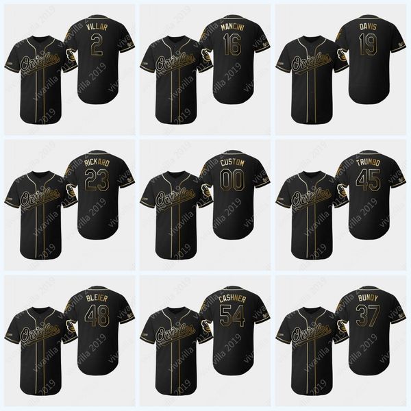 

2019 Black Gold 19 Chris Davis 16 Trey Mancini 37 Dylan Bundy 2 Jonathan Villar 23 Joey Rickard Andrew Cashner Jerseys