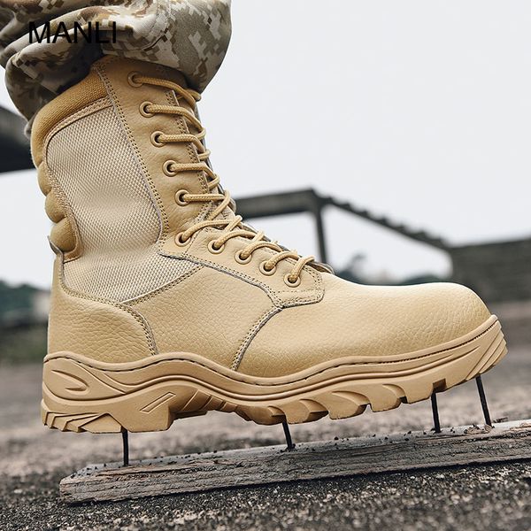 

2020 outdoor tactical sport men's shoes waterproof hiking shoes male hunting boots mountain antiskid army ankle boots