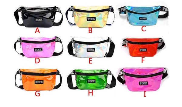 

Pink letter la er wai t bag beach travel pack fanny tran parent handbag fa hion pur e waterproof beach bag belt bag outdoor co metic bag
