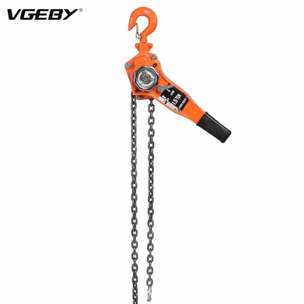 

1 set alloy steel 1.5ton 10ft lever chain hoist ratchet puller lifting equipment ratchet pulley hoist lever chain puller