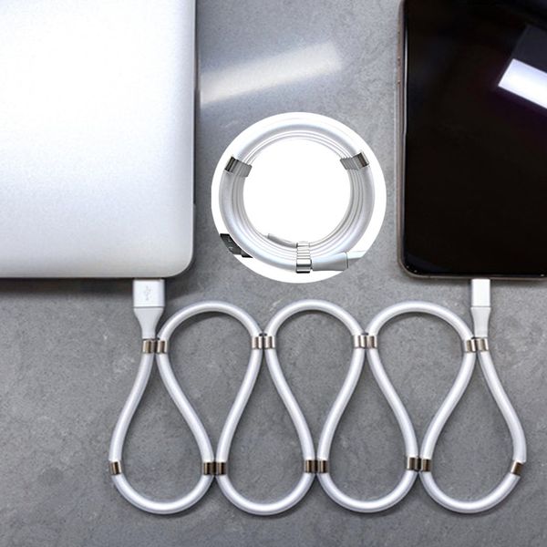 

я обмотки usb magnetic поглощение магии fast зарядный кабель данных прочный тип c зарядный кабель для samsung xiaomi huawei универсальный