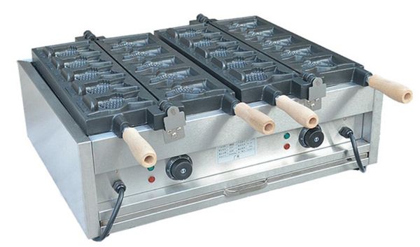 

коммерческие антипригарным покрытием 110 в 220 в электрическая рыба вафельные тайяки бейкер чайник машина тайяки корея рыба вафельные бейкер