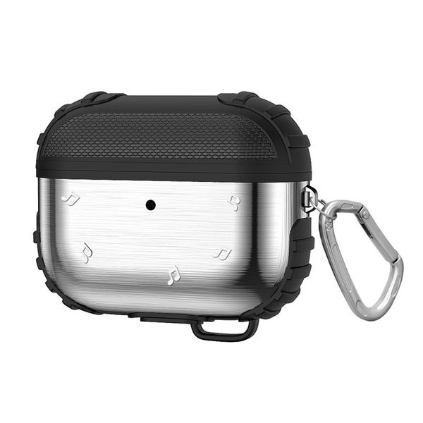 

2 in 1 metal silicone protective case for airpods pro wireless bluetooth earphone shockproof cover for airpods 2 1 universal