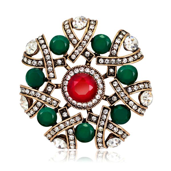 

rhinestone retro palace luxury brooch women's jewelry fashion crystal brooch, Gray
