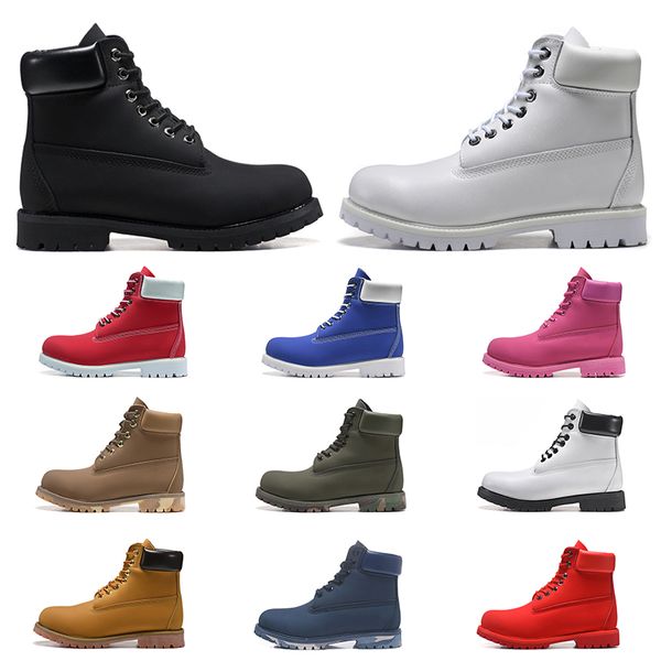 

2020 timberland men women luxury designer ankle boots triple black white wheat navy fashion mens martin boot outddoor shoes jogging walking