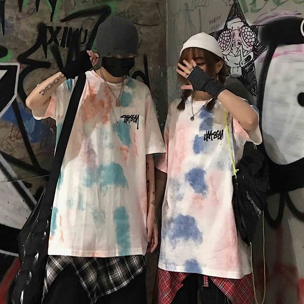 

2020men women designer t shirts tide brand fashion brand summer new tee hip hop casual t-shirt couple trend tees, White;black